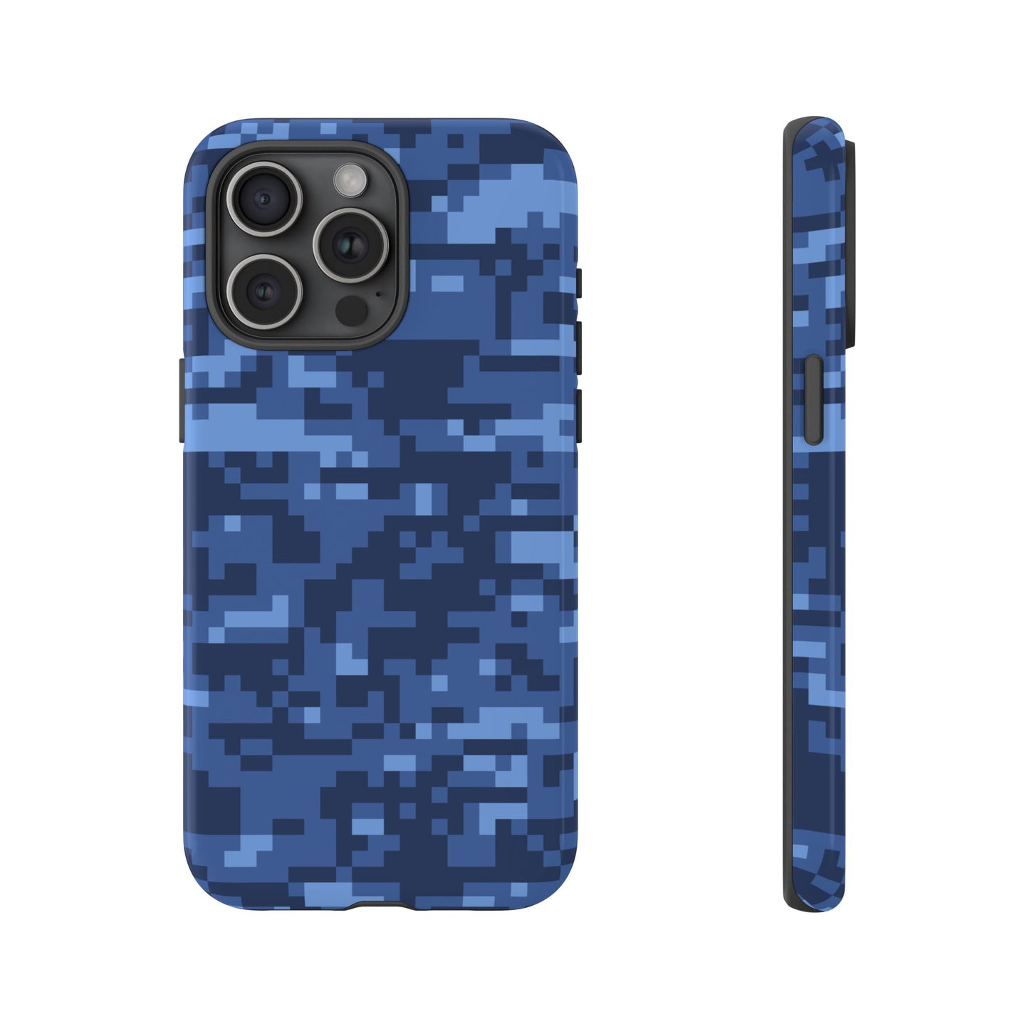 Navy Pixel Camo Tough Phone Case