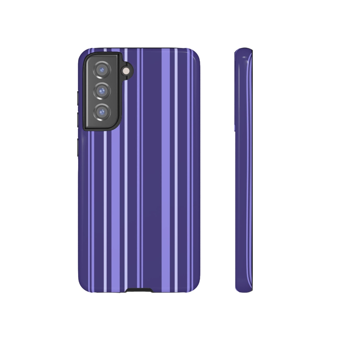 Berry Violet Stripe Tough Phone Case