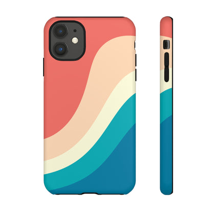 Retro Sunset Wave Tough Phone Case