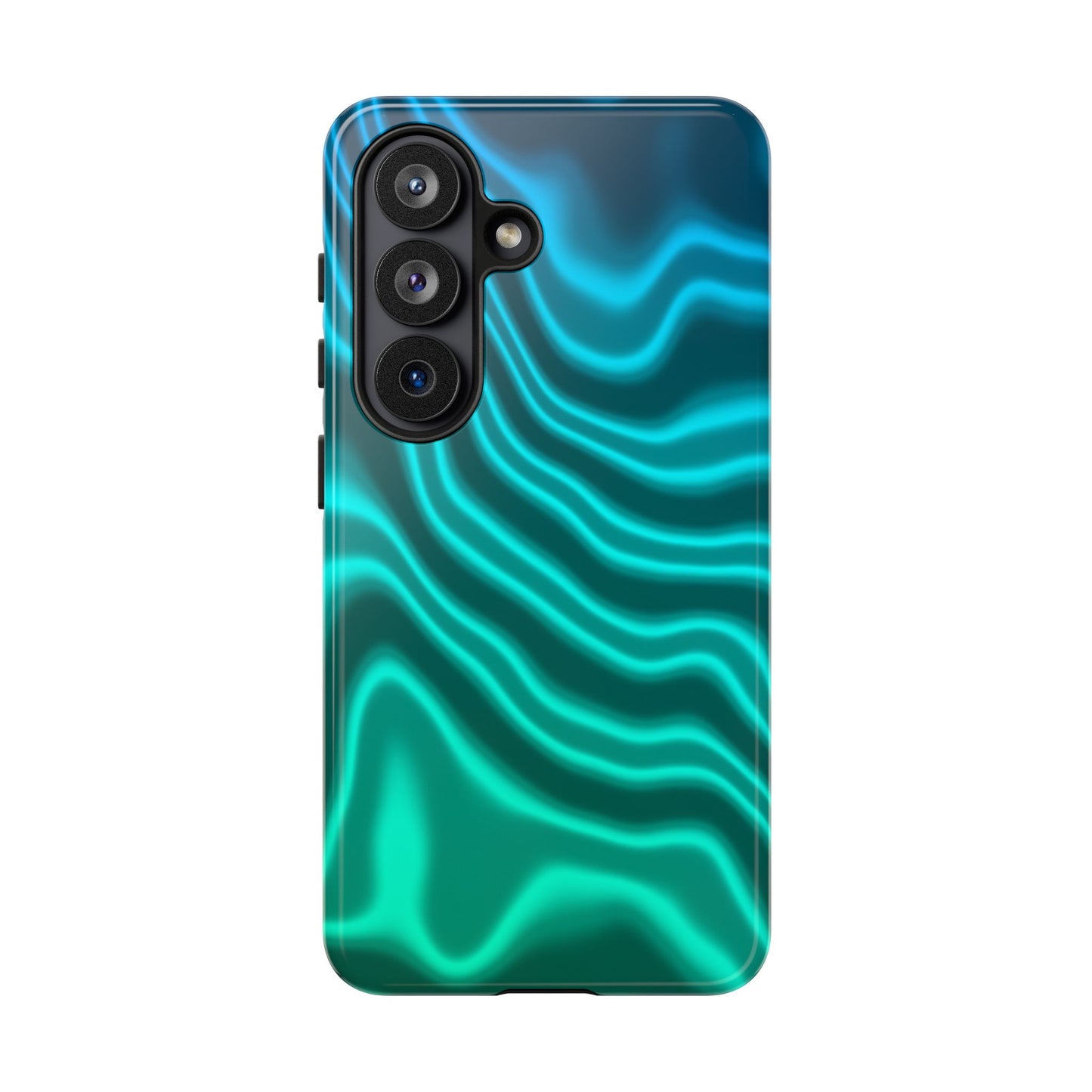 Teal Glow Wave Tough Phone Case