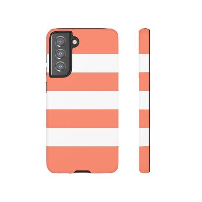 Coral Cabana Stripe Tough Phone Case