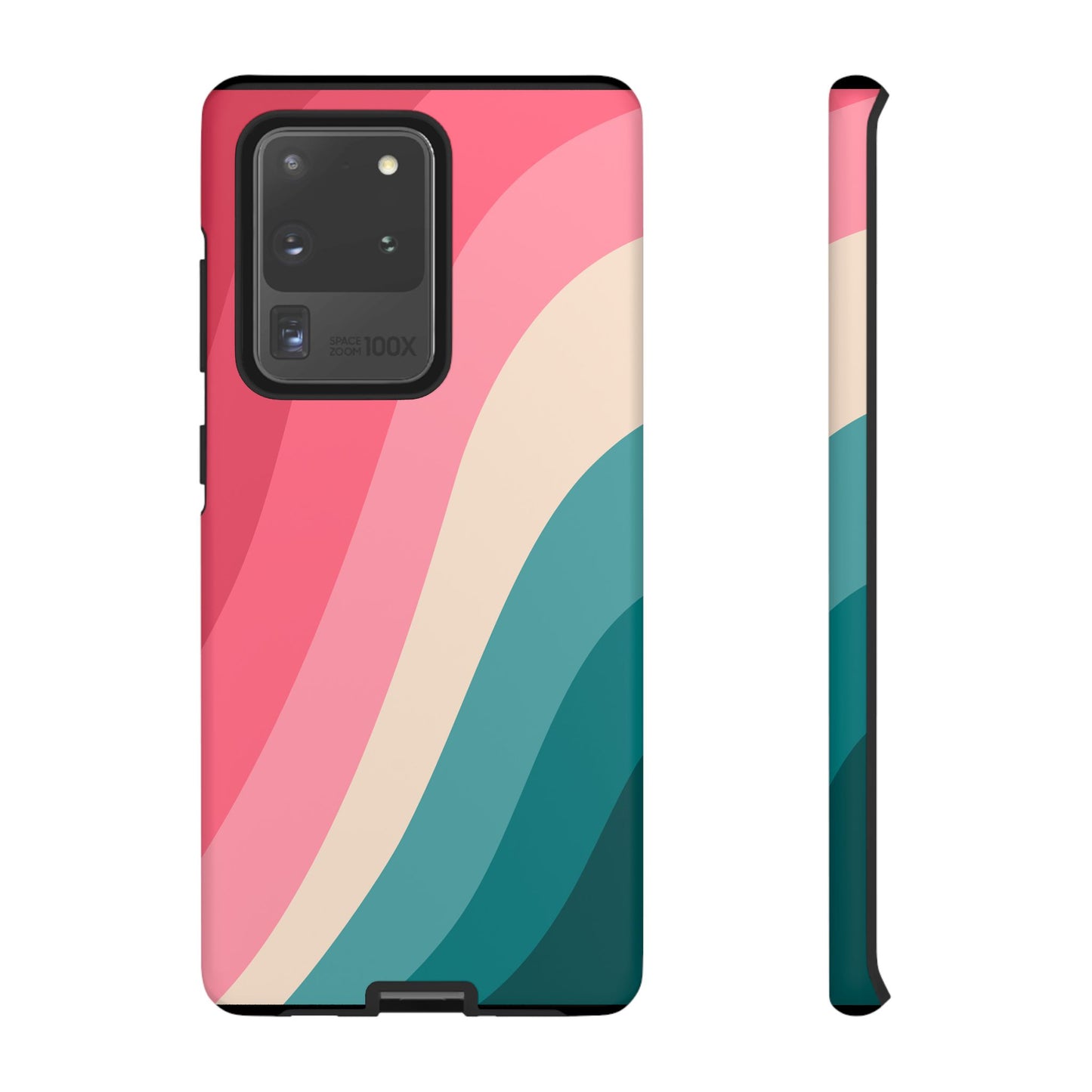Blush Teal Wave Tough Phone Case