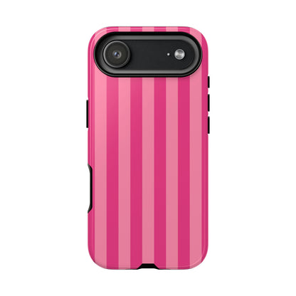 Pink Candy Stripe Tough Phone Case
