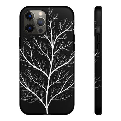 White Tree Silhouette Tough Phone Case