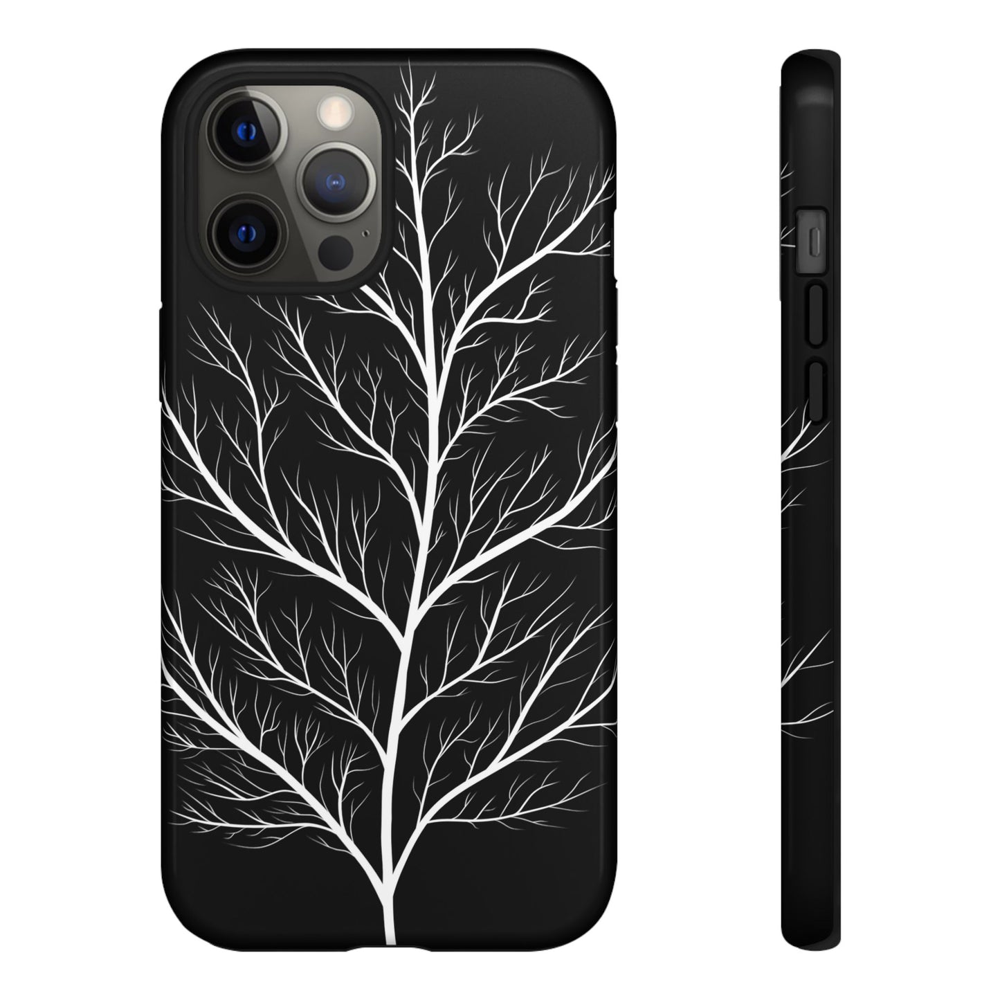 White Tree Silhouette Tough Phone Case