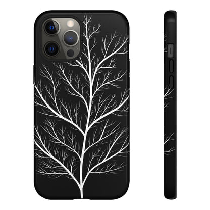 White Tree Silhouette Tough Phone Case