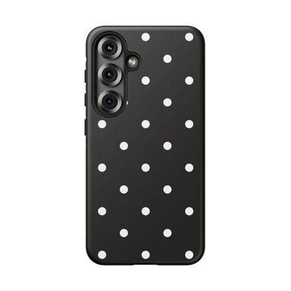 Black Polka Dot Tough Phone Case