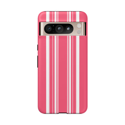 Pink Prep Stripe Tough Phone Case