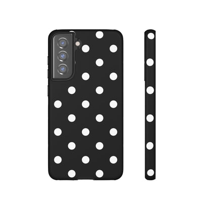 Black Polka Dot Tough Phone Case