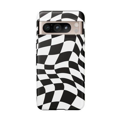 Warped Checker Tough Phone Case
