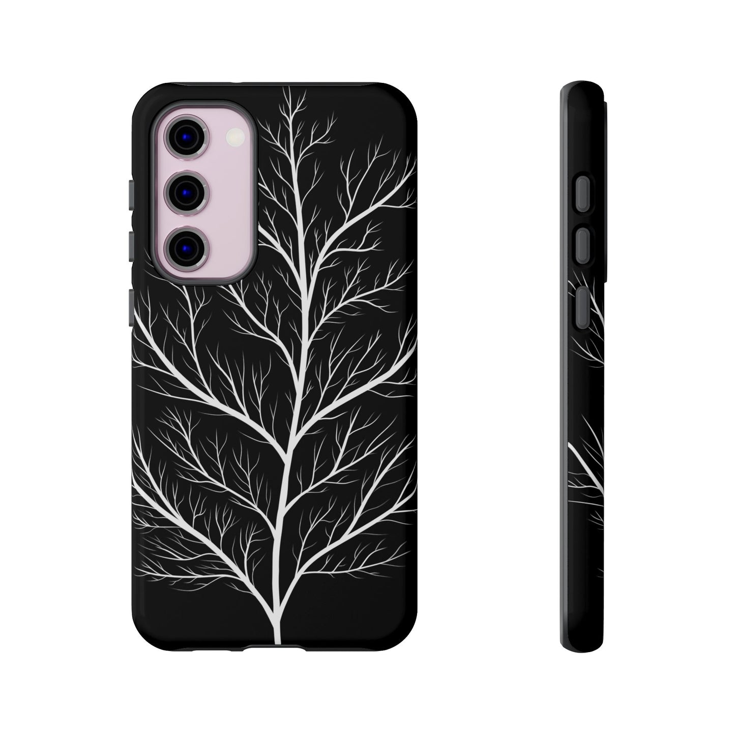 White Tree Silhouette Tough Phone Case