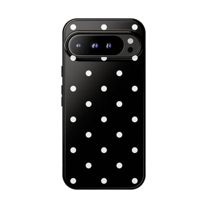 Black Polka Dot Tough Phone Case