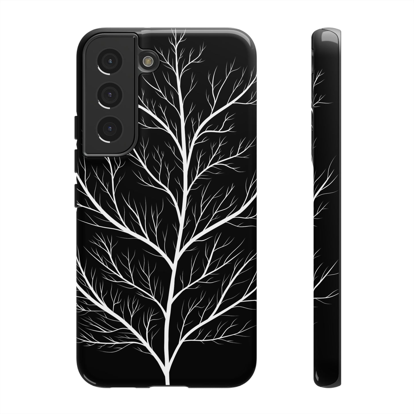 White Tree Silhouette Tough Phone Case