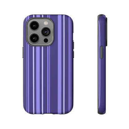 Berry Violet Stripe Tough Phone Case