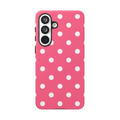 Bubblegum Pink Polka Dot Tough Phone Case