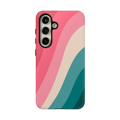 Blush Teal Wave Tough Phone Case