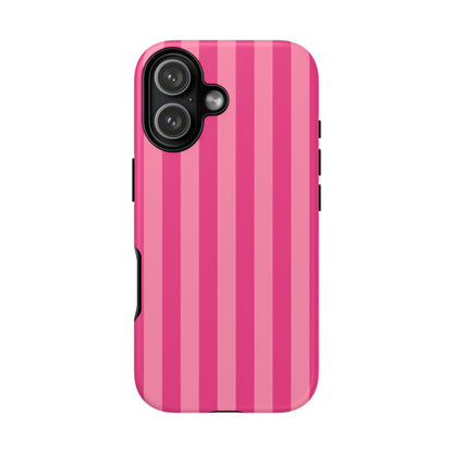 Pink Candy Stripe Tough Phone Case