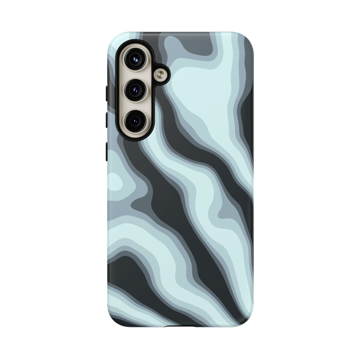 Blue Topographic Wave Tough Phone Case