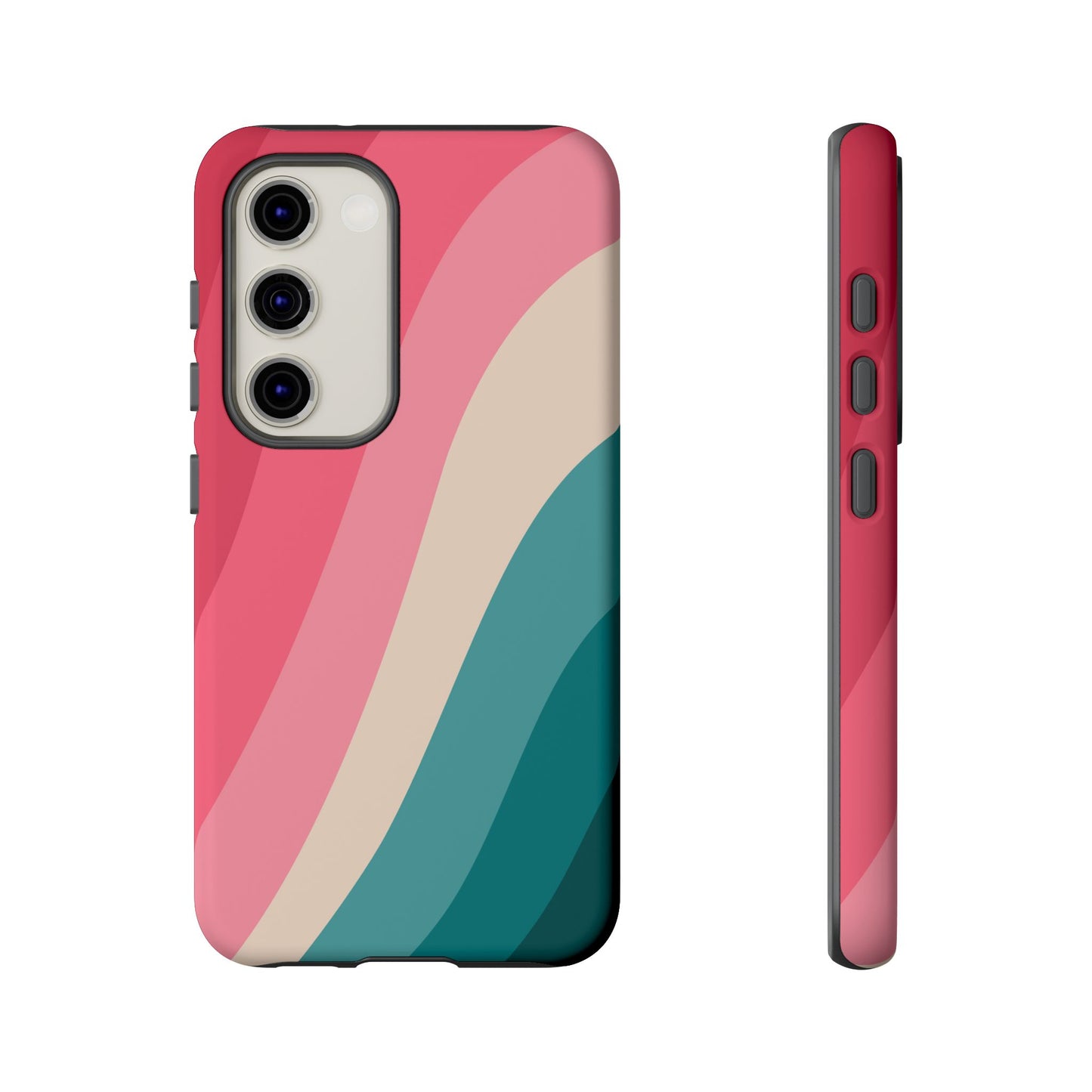 Blush Teal Wave Tough Phone Case