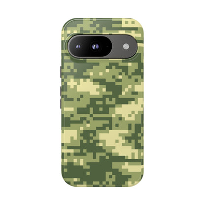 Olive Pixel Camo Tough Phone Case