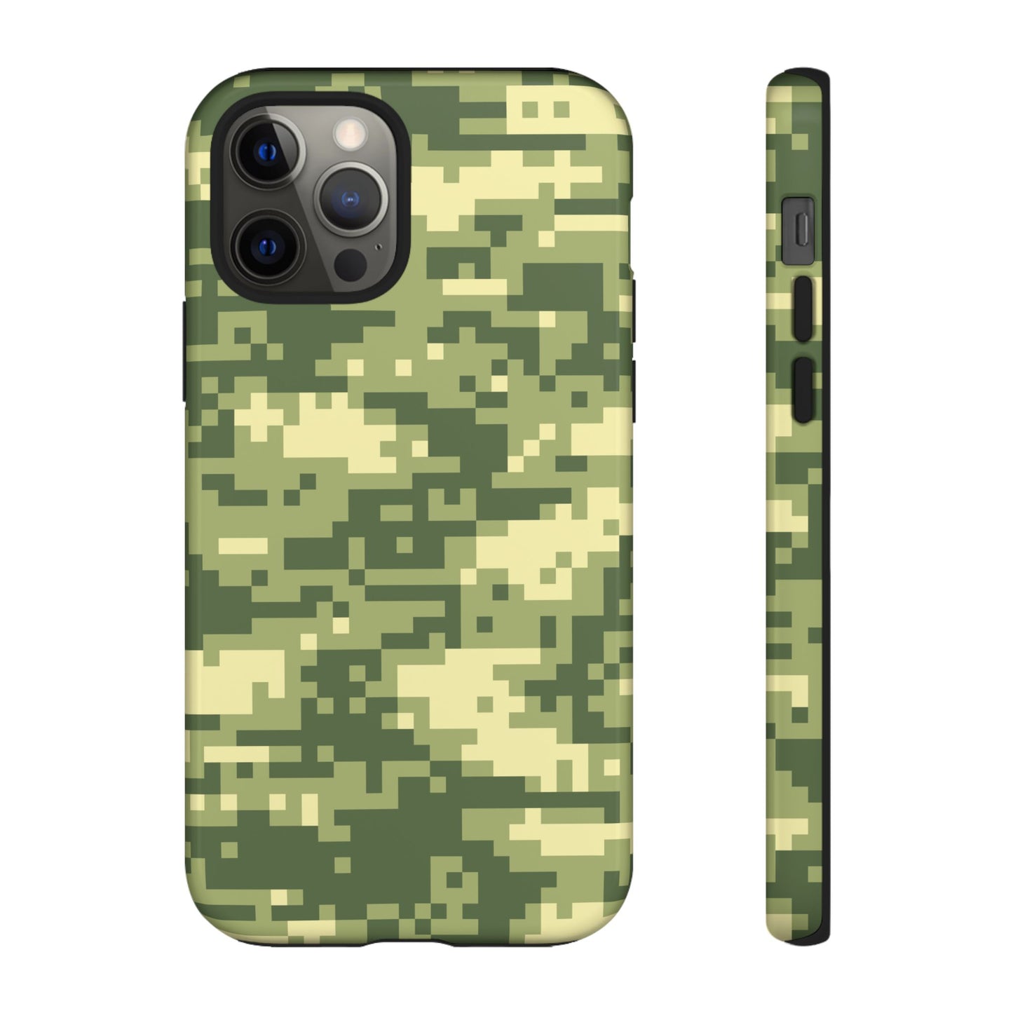 Olive Pixel Camo Tough Phone Case