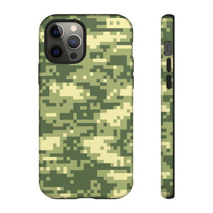Olive Pixel Camo Tough Phone Case