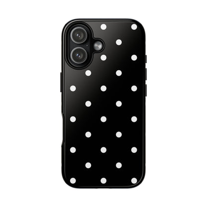 Black Polka Dot Tough Phone Case