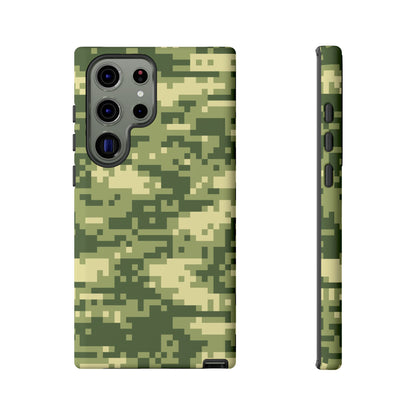 Olive Pixel Camo Tough Phone Case