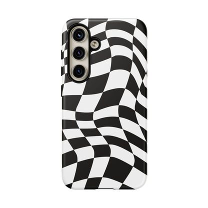 Warped Checker Tough Phone Case