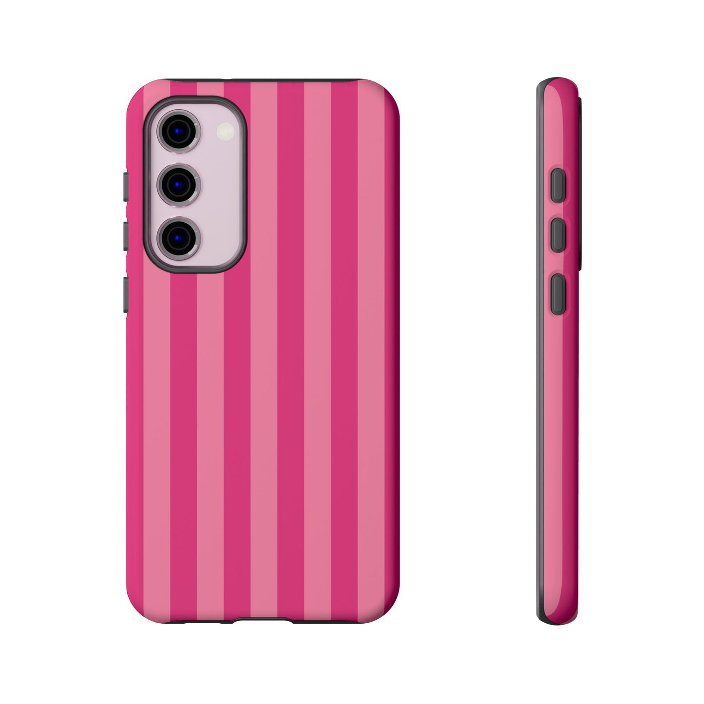 Pink Candy Stripe Tough Phone Case