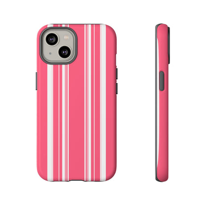 Pink Prep Stripe Tough Phone Case