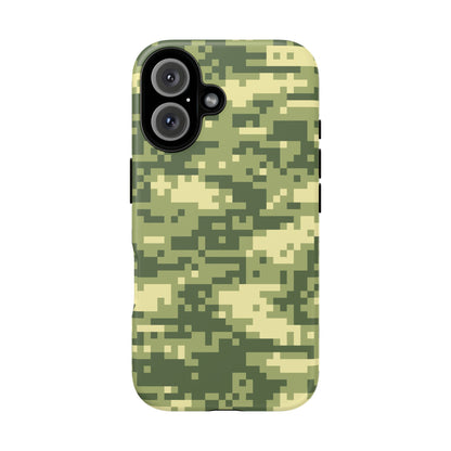 Olive Pixel Camo Tough Phone Case