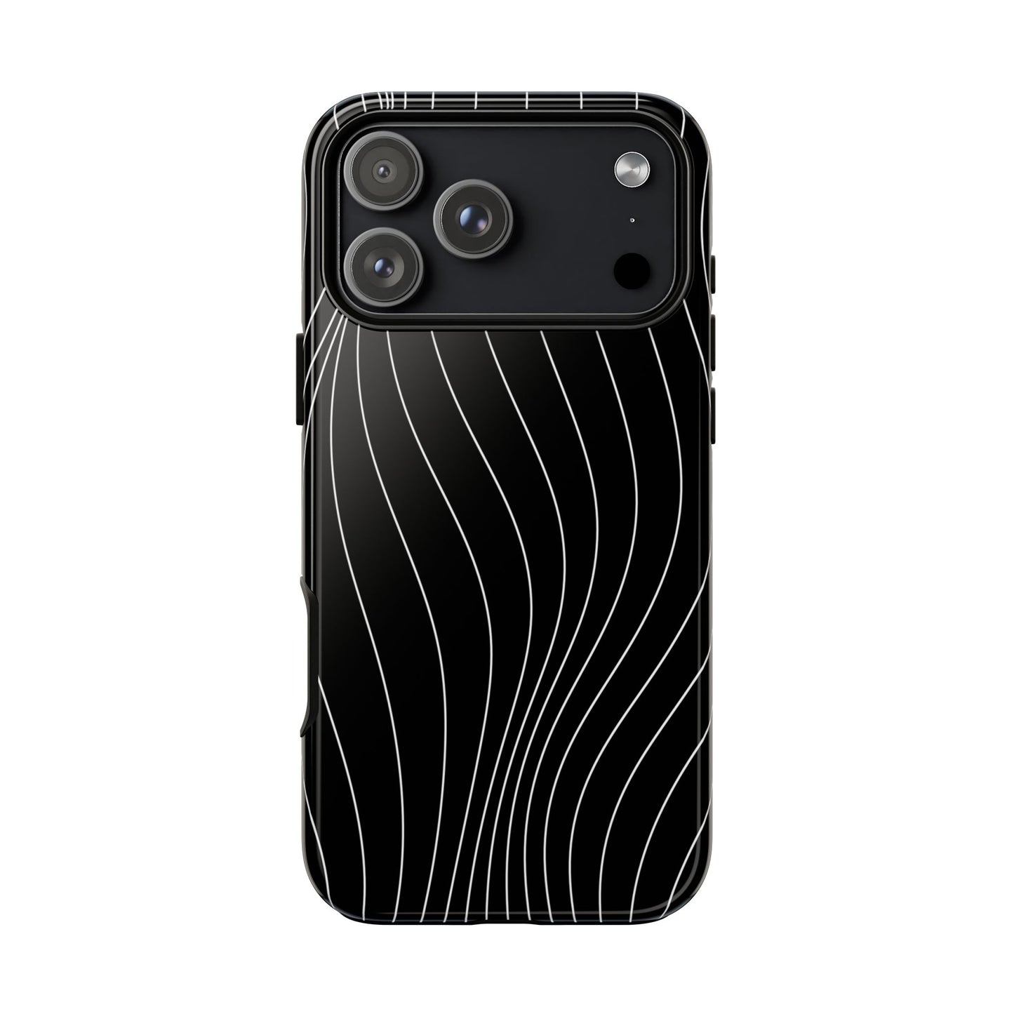Black Wave Line Tough Phone Case