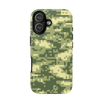 Olive Pixel Camo Tough Phone Case