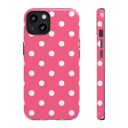 Bubblegum Pink Polka Dot Tough Phone Case