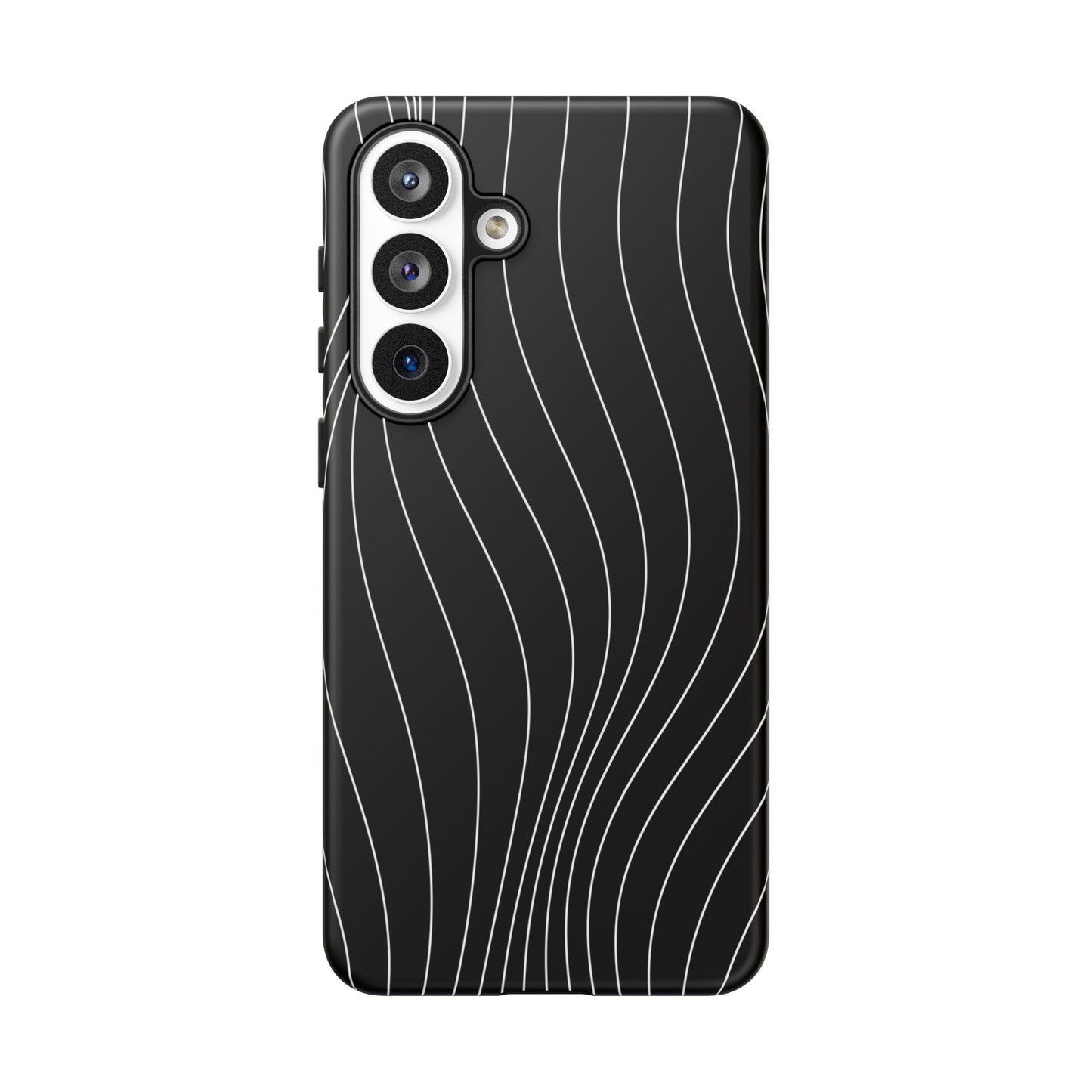 Black Wave Line Tough Phone Case
