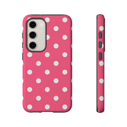 Bubblegum Pink Polka Dot Tough Phone Case