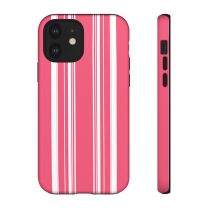 Pink Prep Stripe Tough Phone Case