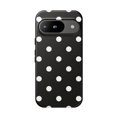 Black Polka Dot Tough Phone Case