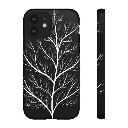 White Tree Silhouette Tough Phone Case
