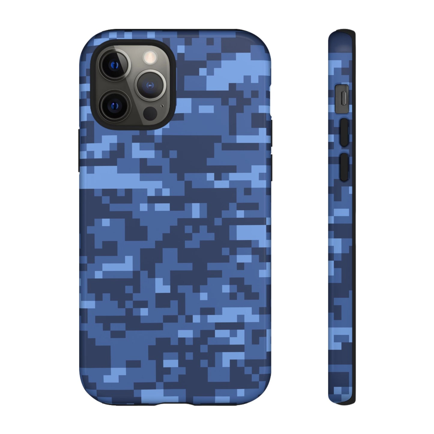 Navy Pixel Camo Tough Phone Case