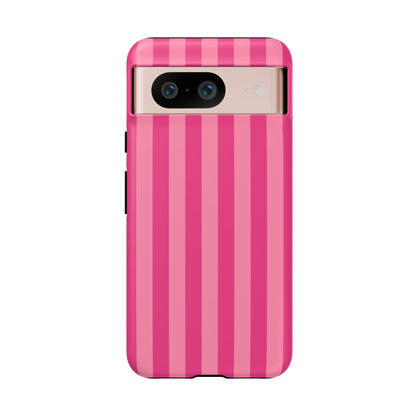 Pink Candy Stripe Tough Phone Case