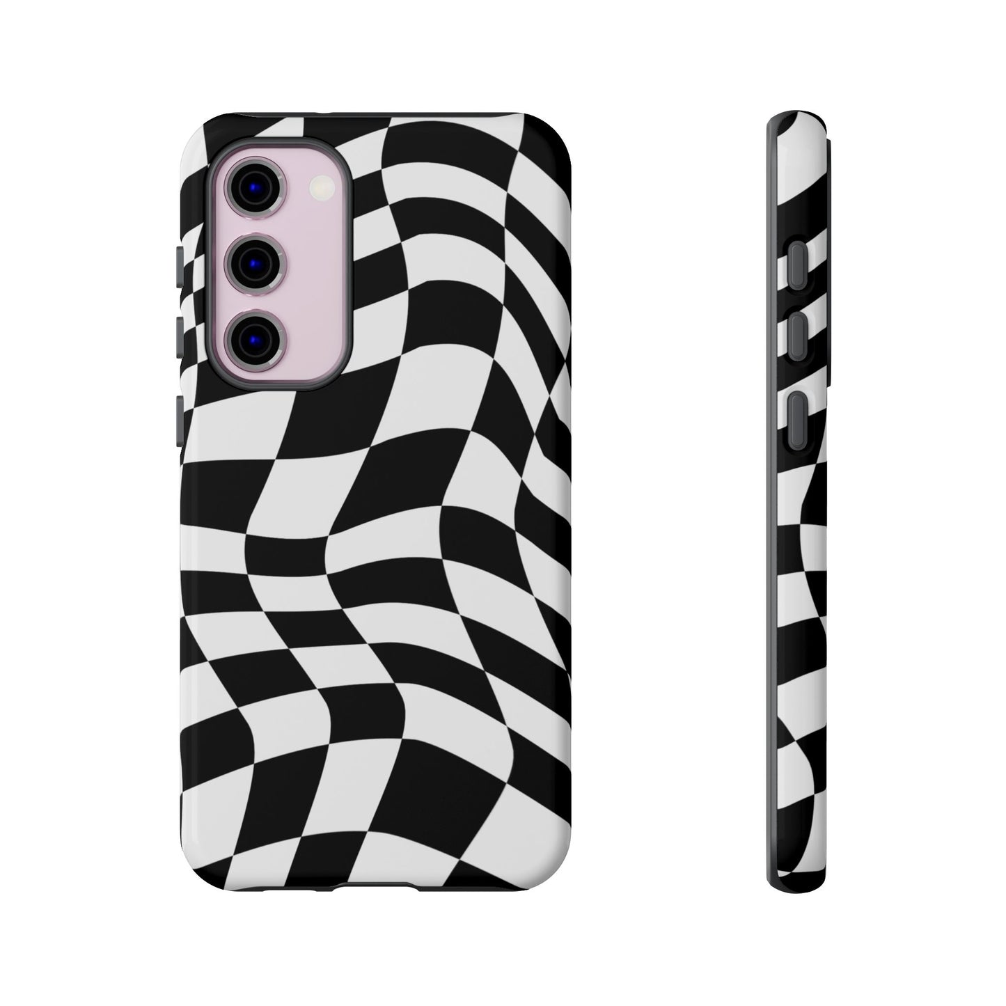 Warped Checker Tough Phone Case