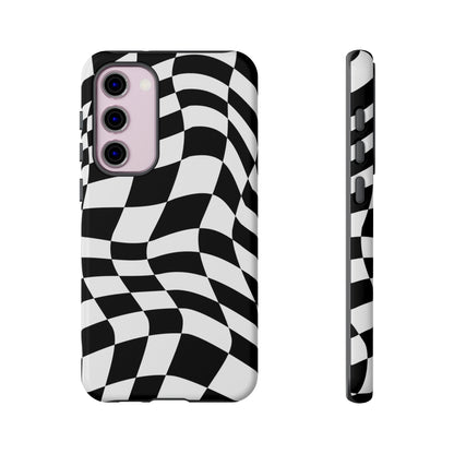 Warped Checker Tough Phone Case