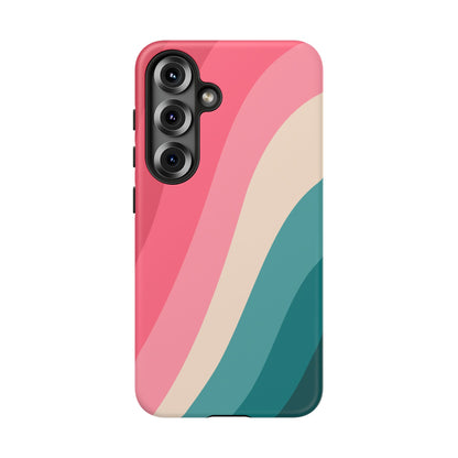 Blush Teal Wave Tough Phone Case