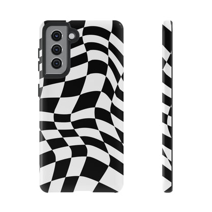 Warped Checker Tough Phone Case