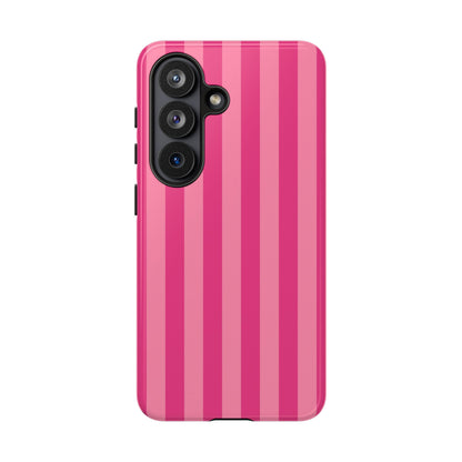 Pink Candy Stripe Tough Phone Case