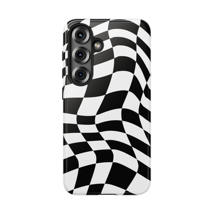 Warped Checker Tough Phone Case