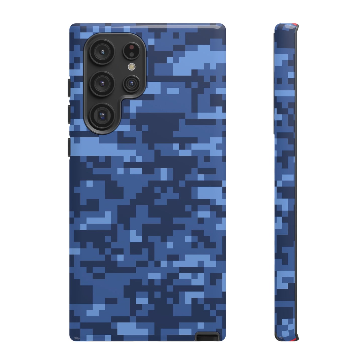 Navy Pixel Camo Tough Phone Case