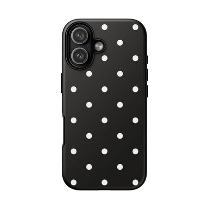 Black Polka Dot Tough Phone Case